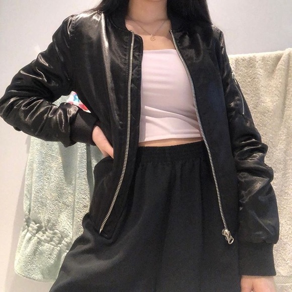 Satin bomber jacket - Picture 3 of 3